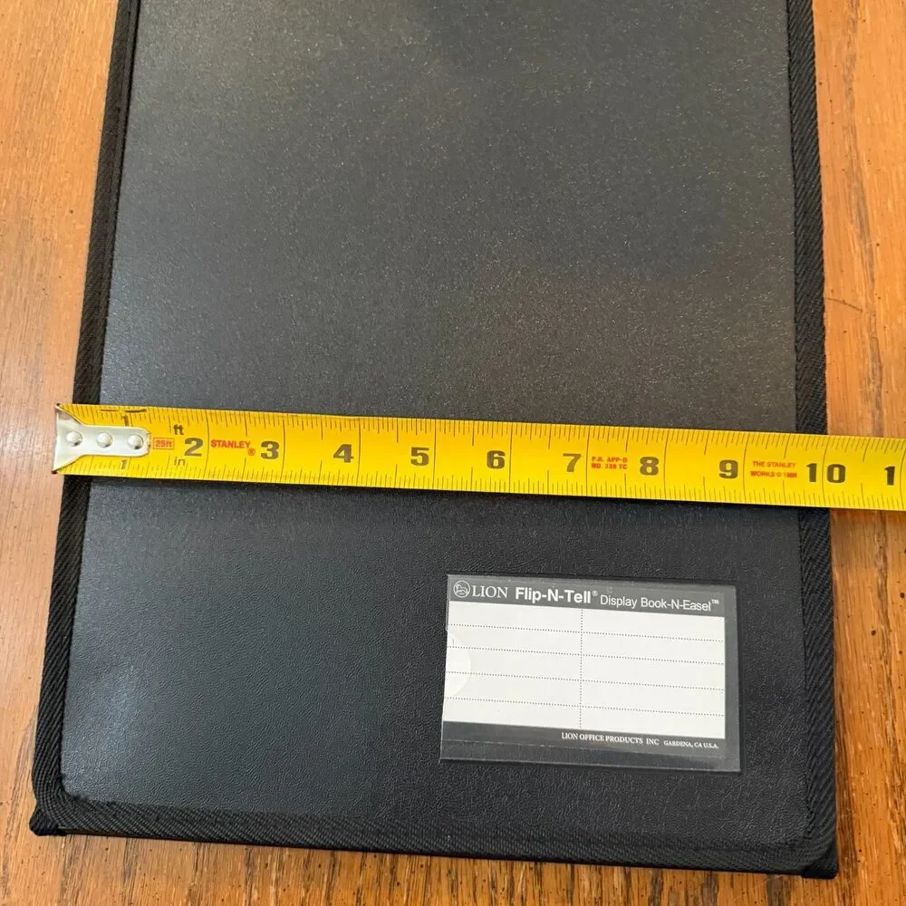 Lion Flip-N-Tell Display Book-N-Easel Presentation Binder 8.5x11 Black